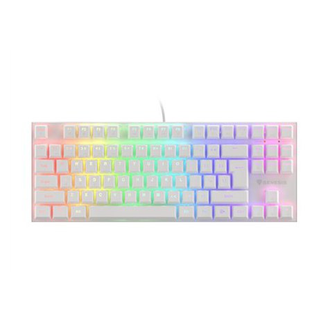 Genesis | THOR 303 TKL | Gaming keyboard | RGB LED light | US | White | Wired | 1.8 m | Brown Switch - 2